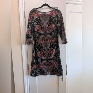 Smashed Lemon Art Nouveau Print Dress,XL42